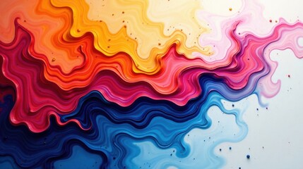 Poster - Abstract Colorful Swirling Paint Texture Background with Vivid Hues and Dynamic Flow