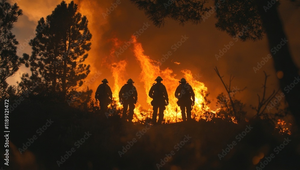 Firefighters battle a large wildfire in Los Angeles as thick smoke ...