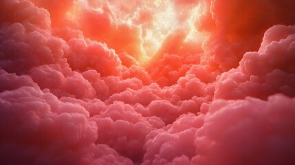 Wall Mural - red clouds in the sky