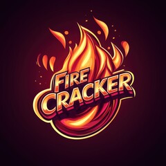 Wall Mural - energetic logo design featuring stylized flame and bold typography elements