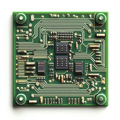 a close up view of an electronic circuit board