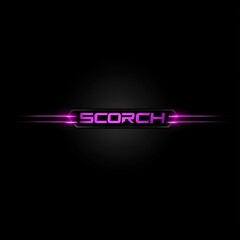 Wall Mural - Futuristic Sleek Logo Design Featuring the Word SCORCH in Vibrant Colors