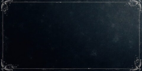 Aufkleber - Dark Background with Ornate Silver Frame Ideal for Vintage Designs and Retro Projects