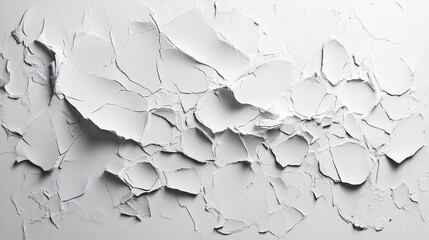 Sticker - Peeling white paper creating an abstract texture on a flat surface