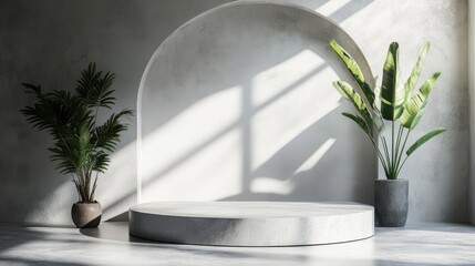 Wall Mural - Minimalist Plant Arrangement in Sunlit Room