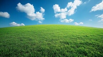 Wall Mural - Lush Green Hill Under Blue Sky