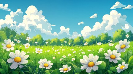 Wall Mural - dreamy spring meadow