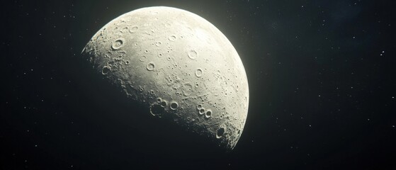 Wall Mural - a large moon in space