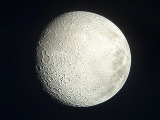 Wall Mural - full moon with craters in space