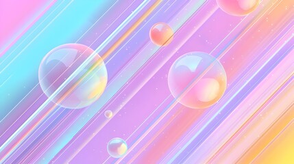 Poster - A colorful background with a row of circles