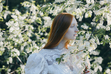 portrait of redhead in fine art style