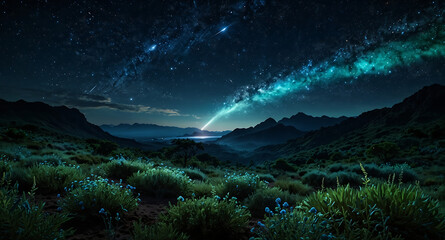 Wall Mural - starry night sky  8K wallpaper 