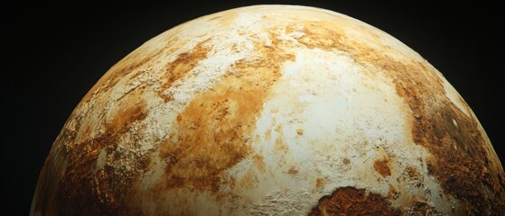Wall Mural - close up view of planet pluto