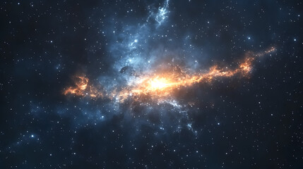 Wall Mural - Stars and nebulae in outer space, showcasing constellations in the galaxy