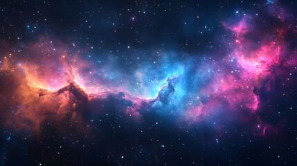 Wall Mural - Stars and nebulae in outer space, showcasing constellations in the galaxy