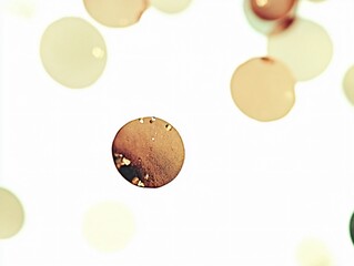 Wall Mural - Abstract Gold and Beige Circles Bokeh Background