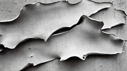 Sticker - Abstract Monochrome Tree Bark Texture Peeling Layers