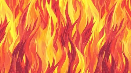 Wall Mural - Abstract Illustration Of Fiery Flames Burning Brightly