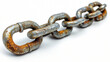 © irawan710 - Rusty chain links on white, studio shot, security concept