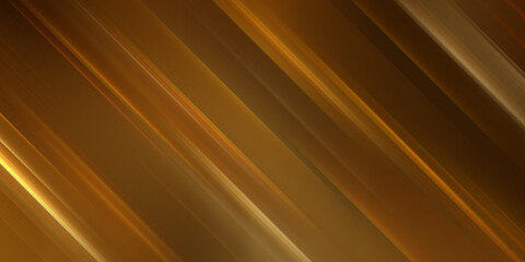 Wall Mural - modern golden gradient geometric shape background with dynamic light speed lines abstract