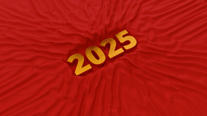 3d text new year 2025 gold new year celebration snake zodiac 