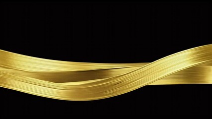Wall Mural - gold stripes black background ribbon border background black abstract blackboard border ribbon gold 