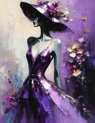 Wall Mural - graffiti colors  art ,chic , woman  fashion in a luxury dress 