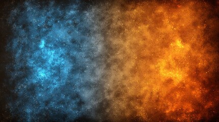 Wall Mural - Abstract blue and orange nebula.