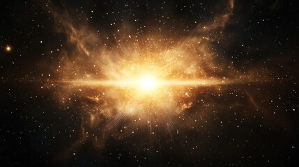 Wall Mural - Cosmic Explosion Awe Inspiring Celestial Event Galactic Burst Star Birth Nebulae Energy Radiance