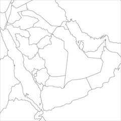  Outline Map of Saudi Arabia Vector Illustration