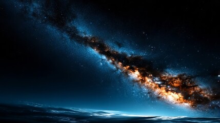 Wall Mural - a view of the milky way from space with stars in the sky