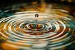 © Maria - close-up of droplet of water hitting surface creating ripples that spread outward symbolizing change