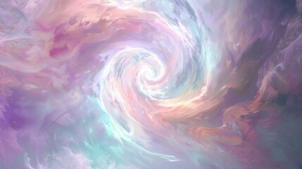 Wall Mural - a surreal dreamscape of swirling colors and ethereal lights, inviting viewers to embark on a journey of imagination, white space in the center of the page for text