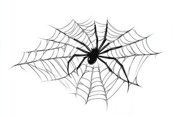 black spider on a spiderweb