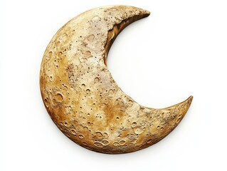Wall Mural - crescent moon on white background