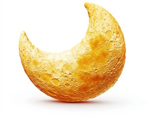 Wall Mural - close up of a crescent moon on a white background