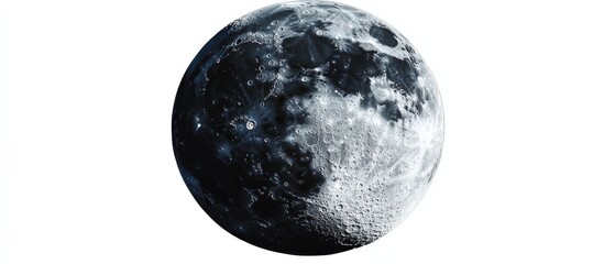 Wall Mural - A full moon with visible craters