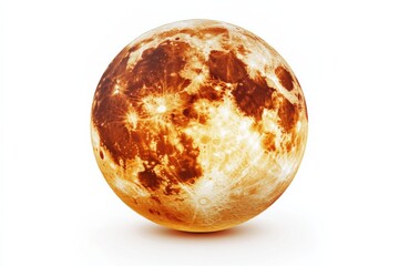 Wall Mural - 3d rendering of a textured brown moon
