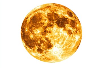 Wall Mural - a round orange planet in the sky