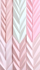 Canvas Print - Abstract pink and white geometric pattern.