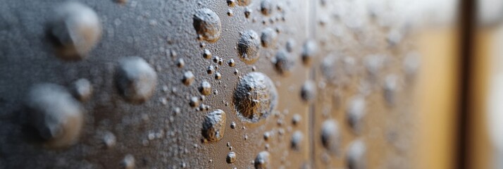 Aufkleber - Microbial life on common surfaces showcases the unseen world of bacteria and germs found in daily environments. Generative AI