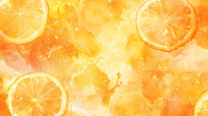 Wall Mural - national sunkist citrus day theme, top view of sliced oranges and lemons, fresh and juicy texture. s