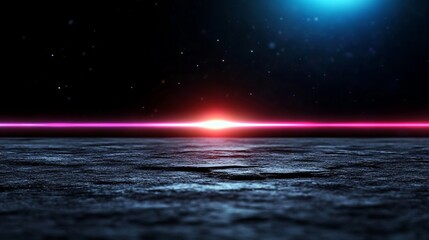 Wall Mural - a bright pink and blue light streaks across the sky
