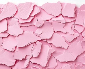 Wall Mural - Abstract pink textured background of broken pieces.