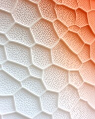 Canvas Print - Abstract textured background with gradient, honeycomb-like pattern in peach and white tones.