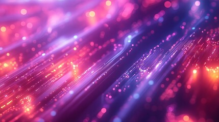 Cables, wires or cords in colorful lights engineering, software programming or cybersecurity IT. Hardware, equipment or data center technology for cloud networking, database storage or, Generative AI