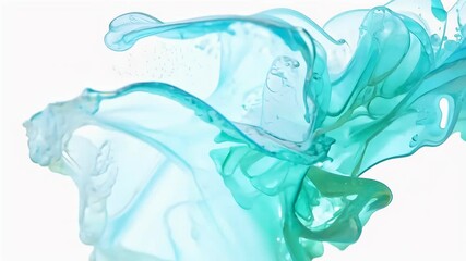 Wall Mural - abstract collection blue watercolor brush green strokes illustration background watercolor abstract mint water blue sea water ocean bright light colourful colours brush stroke template pattern green