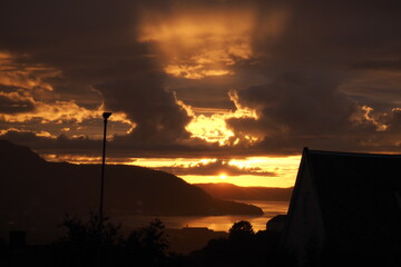 sunset and clouds