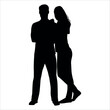 © Adopik - Romantic Couple Silhouette Vector illustration