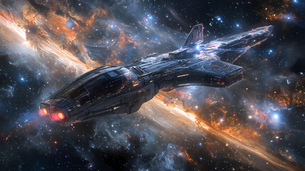 Wall Mural - embarking on an odyssey with galaxy explorer. starbound. illustration